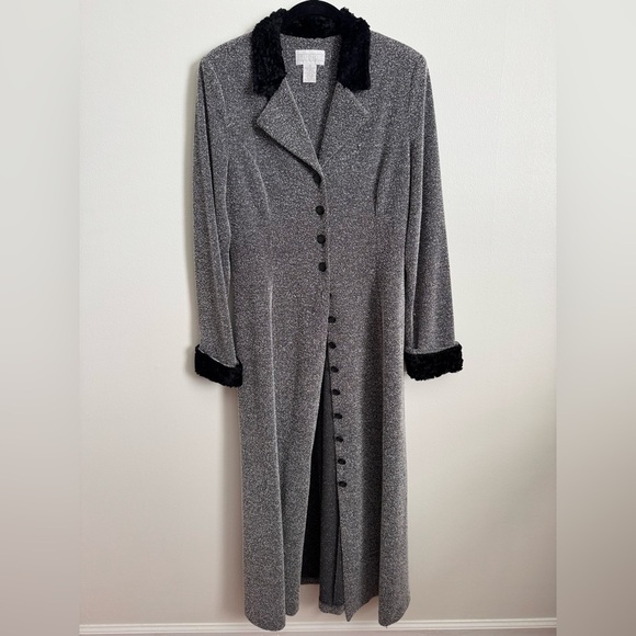 Vintage 90s Studio C Fur Collar Jacket Size 10 - Picture 7 of 8